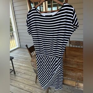 White House Black Market Women’s Dress Striped Black White Small